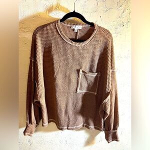 She + Sky Tan Long Sleeve Tee